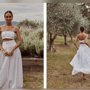 DISSH Aisle linen maxi skirt and top set